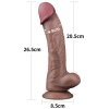 Dwuwarstwowe realistyczne dildo na przyssawce 26,5 cm